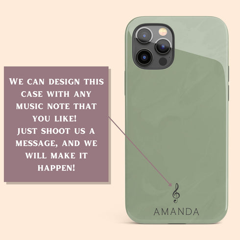 Custom G Clef Music Note Symbol iPhone Case